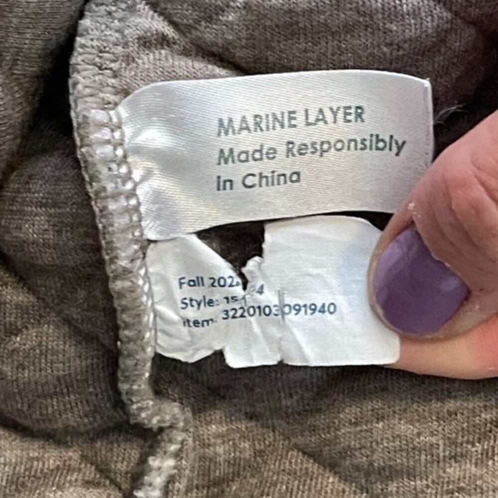 Marine Layer Oatmeal Colorblock Heavyweight Corbet Pullover Size Medium - Picture 10 of 11